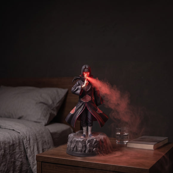 Jutsumist breathing red mist on a desk