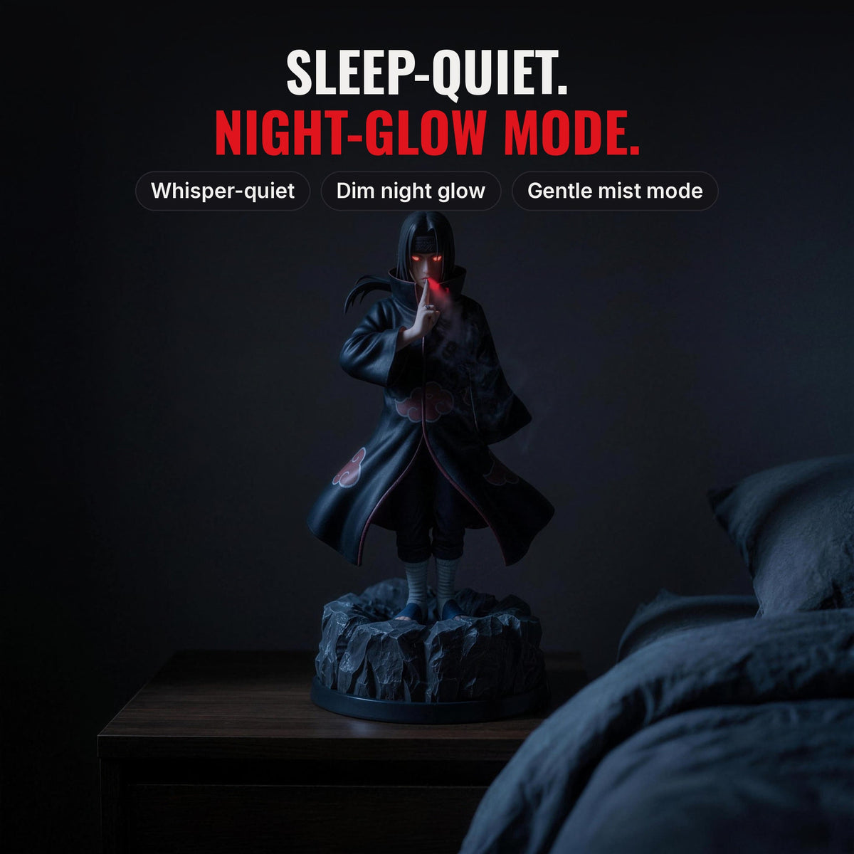 Sleep-quiet night-glow mode