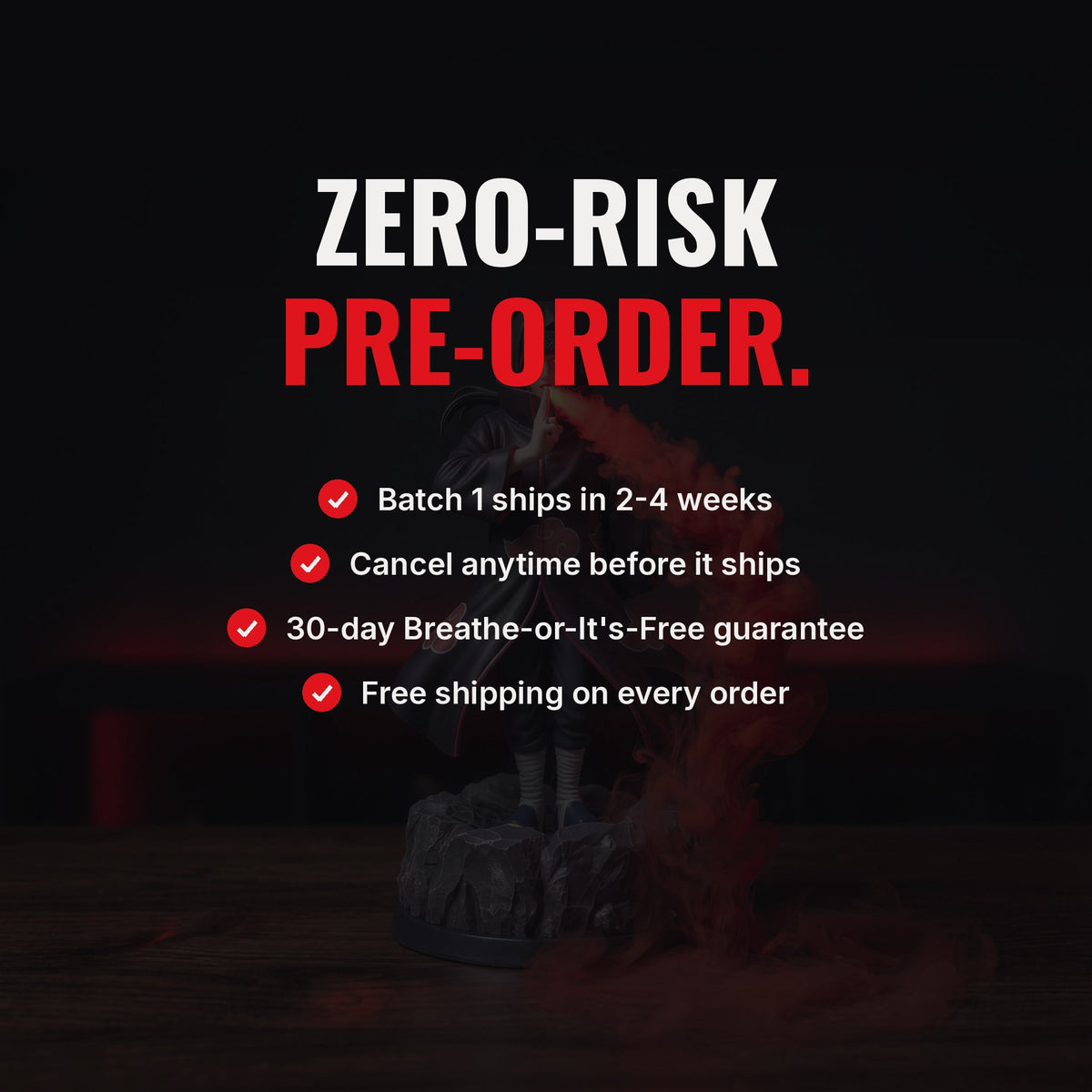 Zero-risk pre-order: ships in 2-4 weeks, cancel anytime